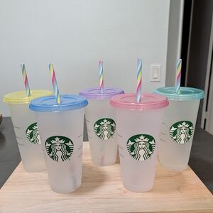 Starbucks plastic Color Changing Reusable Cold Cup